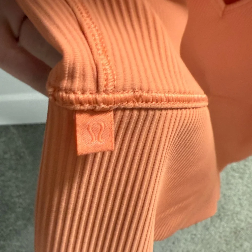 LULULEMON Orange Ribbed Tank Top - Picture 3 of 3